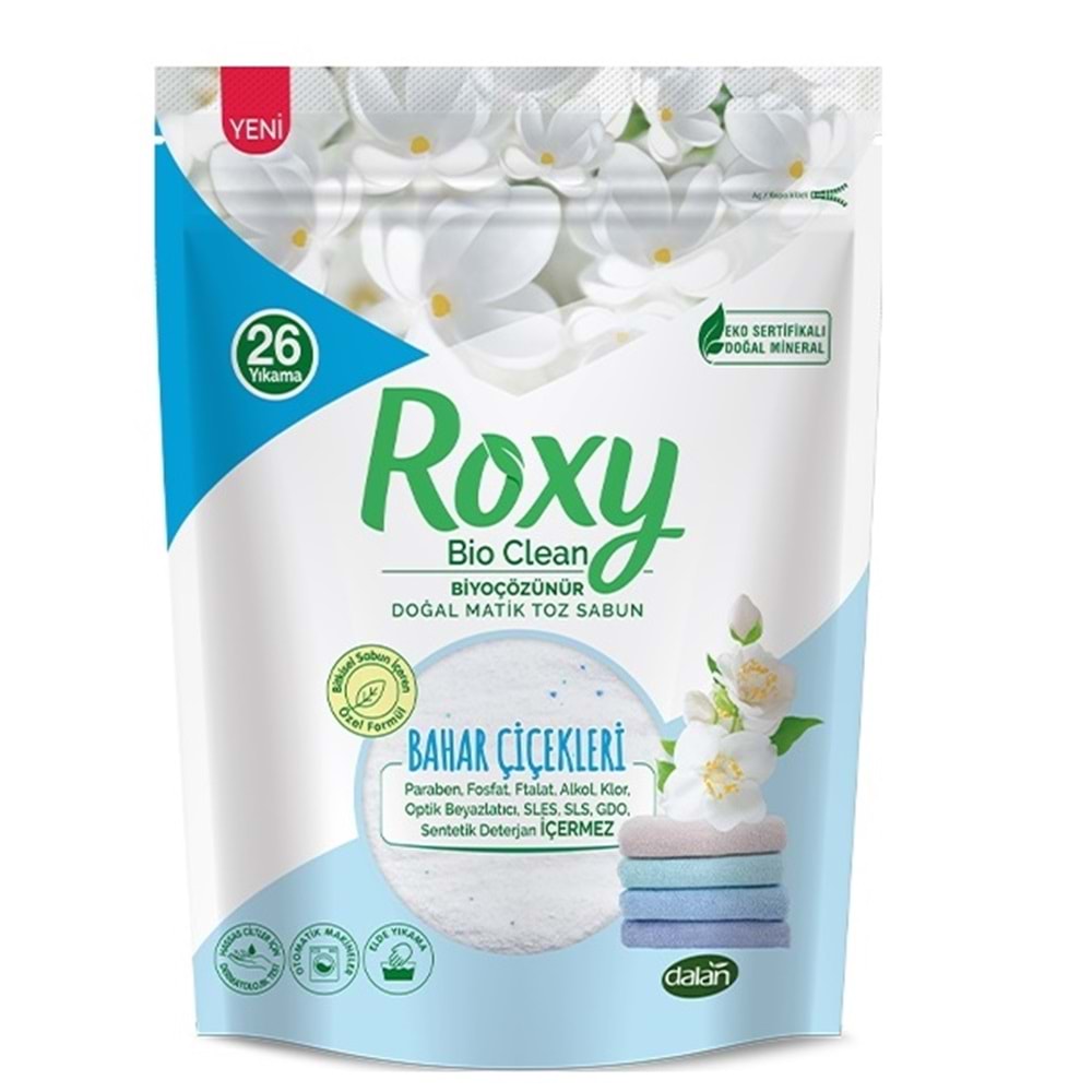 Dalan Roxy Bio Clean Matik Sabun Tozu 800GR Karma 9 Lu Set (Lavanta/Bahar/Aloe Vera) (234 Yıkama)