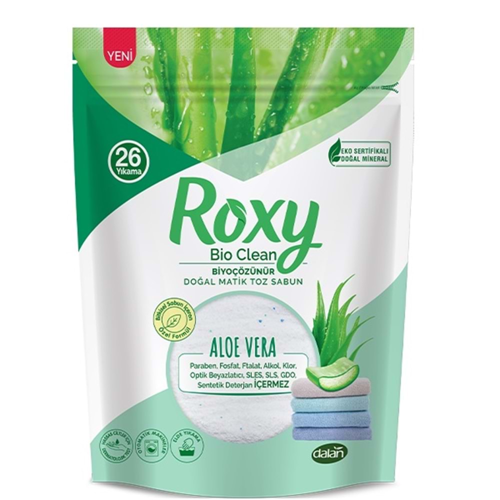 Dalan Roxy Bio Clean Matik Sabun Tozu 800GR Karma 9 Lu Set (Lavanta/Bahar/Aloe Vera) (234 Yıkama)
