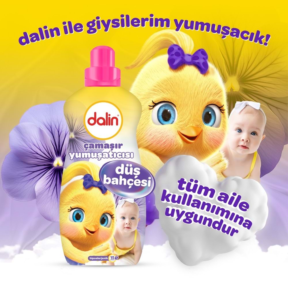 Dalin Çamaşır Yumuşatıcı 1500ML Düş Bahçesi (6 Lı Set) (Bebeklere Özel)