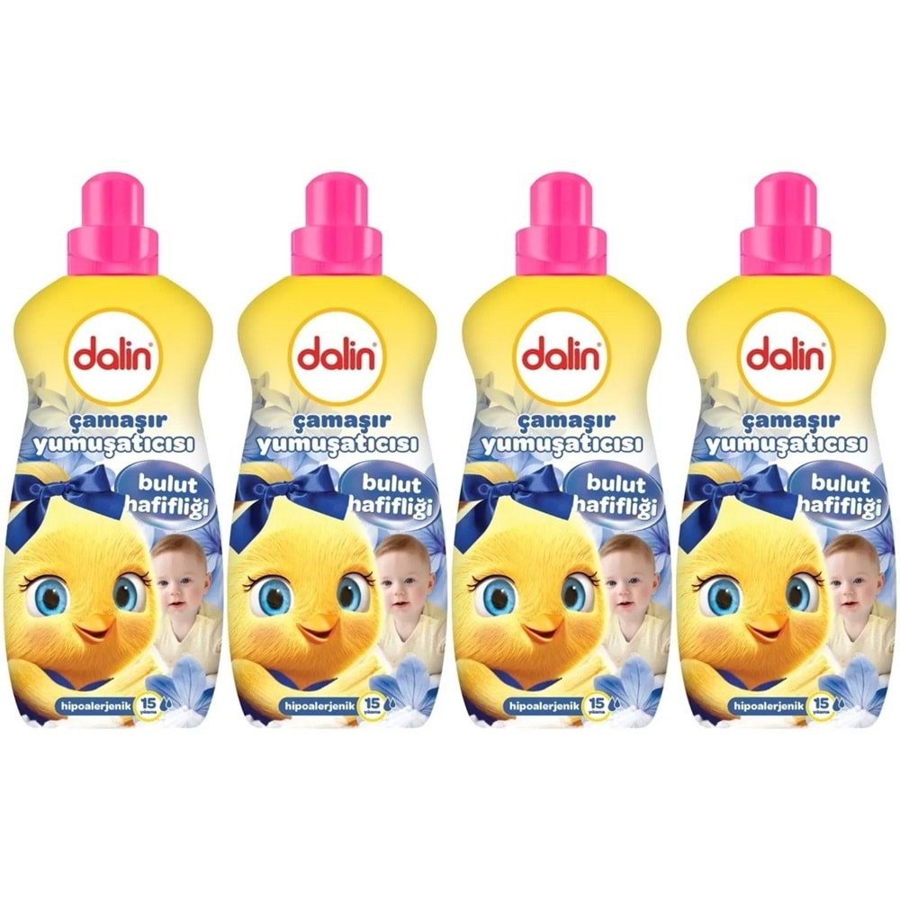 Dalin Çamaşır Yumuşatıcı 1500ML Bulut Hafifliği (Hipoalerjenik) (4 Lü Set)