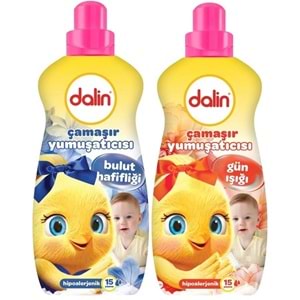 Dalin Çamaşır Yumuşatıcı 1500ML Bulut Hafifliği + 1500ML Gün Işığı (Hipoalerjenik) (Karma 2 Li Set)