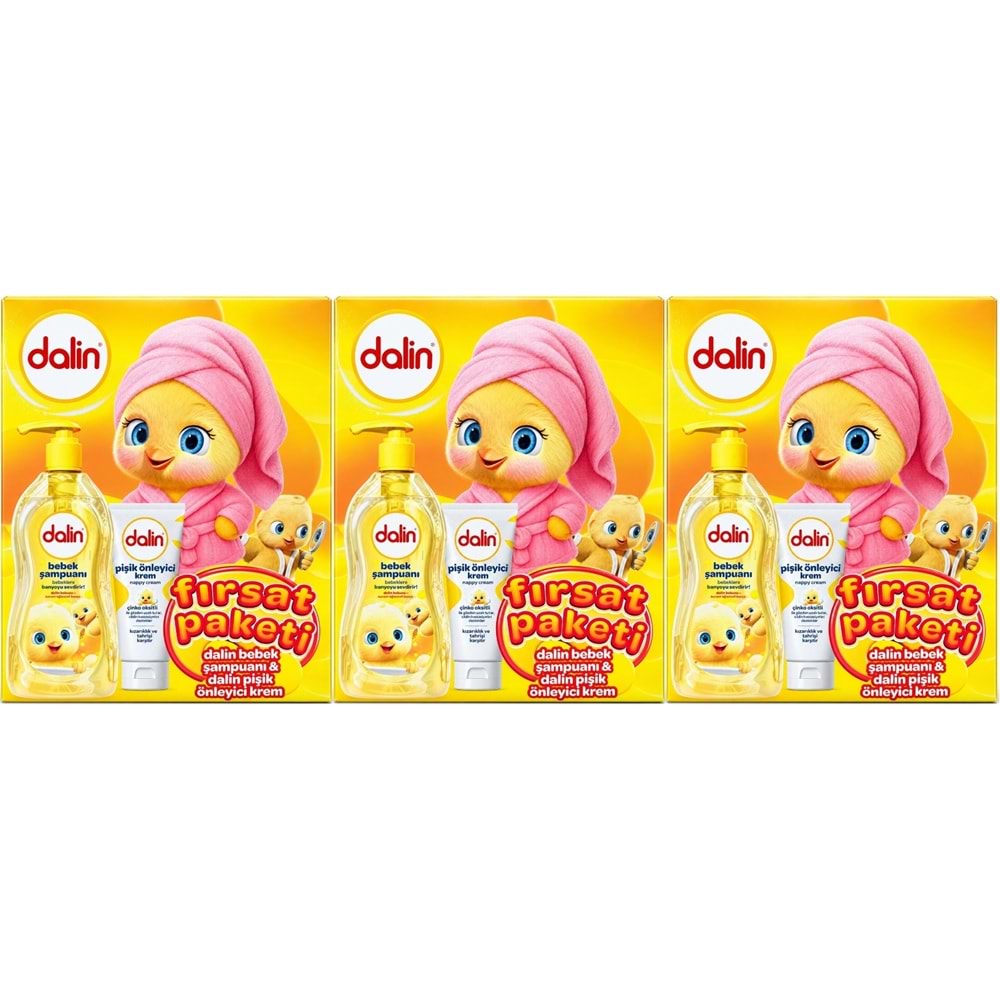 Dalin Bebek Şampuanı 700 ML + Pişik Önleyici Krem 100 ML Fırsat Paketi (3 Lü Set)
