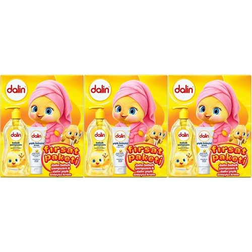 Dalin Bebek Şampuanı 700 ML + Pişik Önleyici Krem 100 ML Fırsat Paketi (3 Lü Set)
