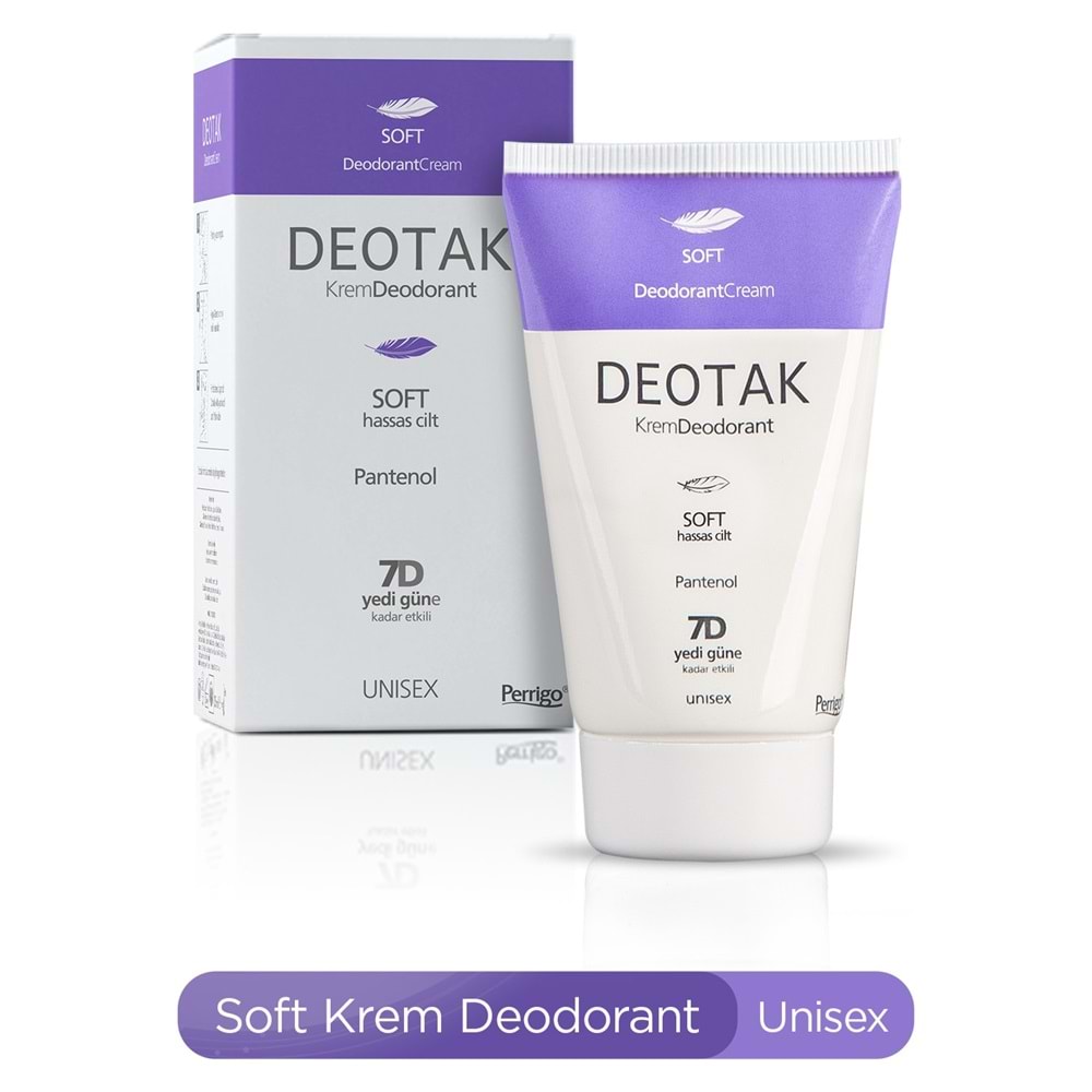 Deotak Krem Deodorant Unisex 35ML Soft (Hassas Cilt) (2 Li Set)