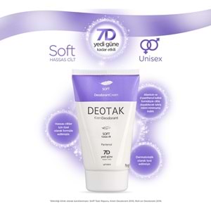 Deotak Krem Deodorant Unisex 35ML Soft (Hassas Cilt) (6 Lı Set)