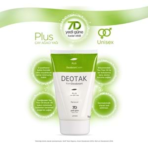Deotak Krem Deodorant Unisex 35ML Plus (Çay Ağaçı Yağı) (2 Li Set)