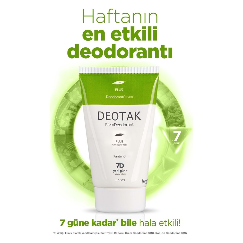 Deotak Krem Deodorant Unisex 35ML Plus (Çay Ağaçı Yağı) (2 Li Set)