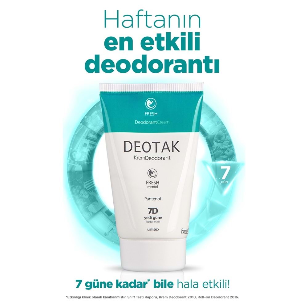 Deotak Krem Deodorant Unisex 35ML (Normal Cilt/Mentol/Hassas/Çay Ağacı Yağı) Karma (16 Lı Set)