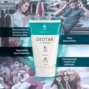 Deotak Krem Deodorant Unisex 35ML (Normal Cilt/Mentol/Hassas/Çay Ağacı Yağı) Karma (16 Lı Set)