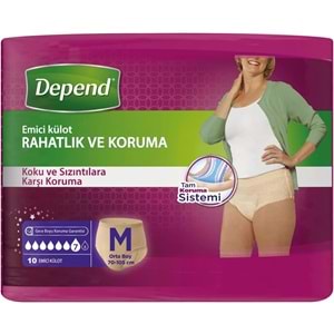 Depend Emici Külot Hasta Bezi Medium - Orta Kadın 30 Adet (3PK*10)