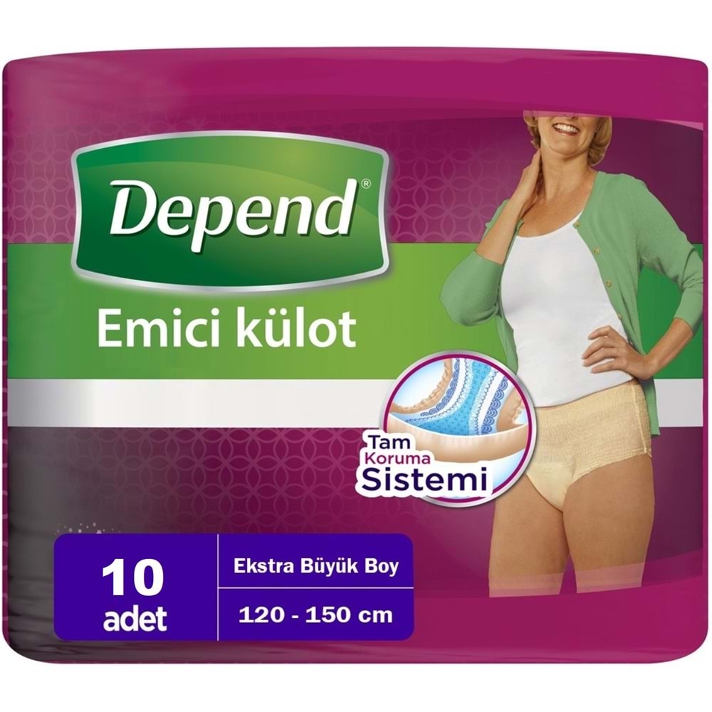 Depend Emici Külot Lohusa Pedi XL - Kadın (10 Adet)+Mesane Pedi Kadın Ekstra (10 Lu) 6 Lı Set