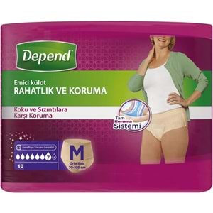 Depend Emici Külot Lohusa Pedi M- Medium - Orta Kadın (10 Lu) + Mesane Pedi Kadın Normal (12 Li)