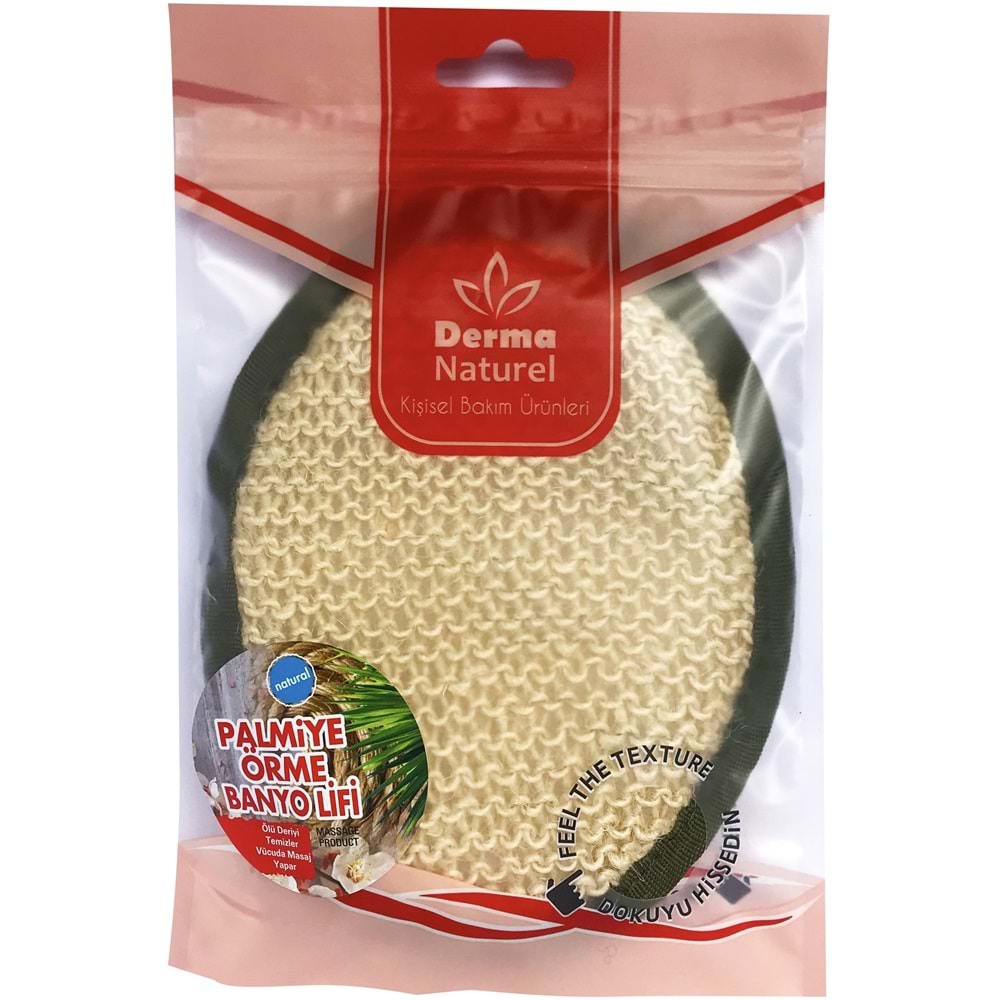 Derma Naturel Örme Banyo Yüz Lifi (15*24CM) MS-02 (3 Lü Set)