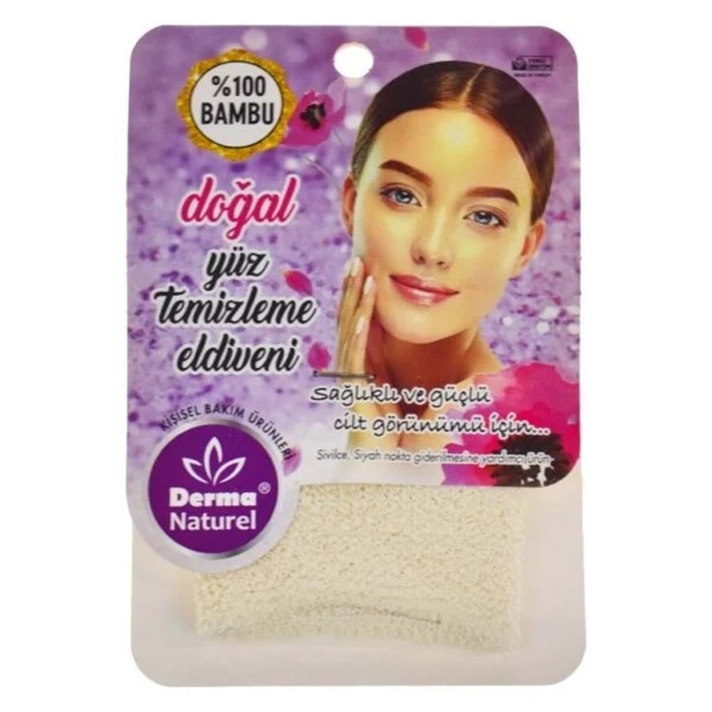 Derma Naturel Bambu Yüz Temizleme Eldiveni MS-32 (5 Li Set)