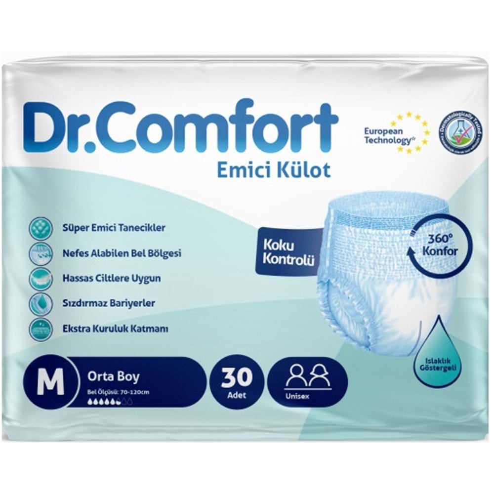 Dr.Comfort Yetişkin Bezi Emici Külot M-Orta 150 Adet 5Pk x 30