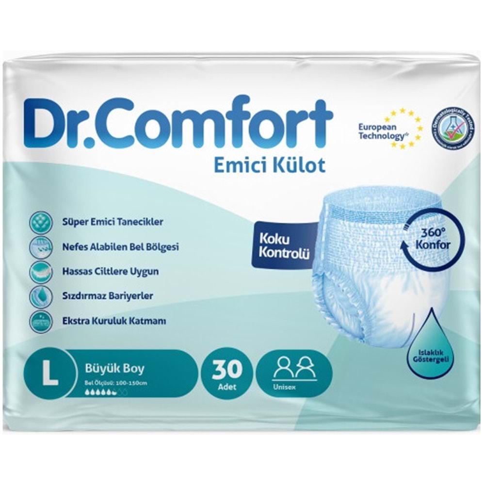 Dr.Comfort Yetişkin Bezi Emici Külot L-Büyük 150 Adet 5Pk x 30