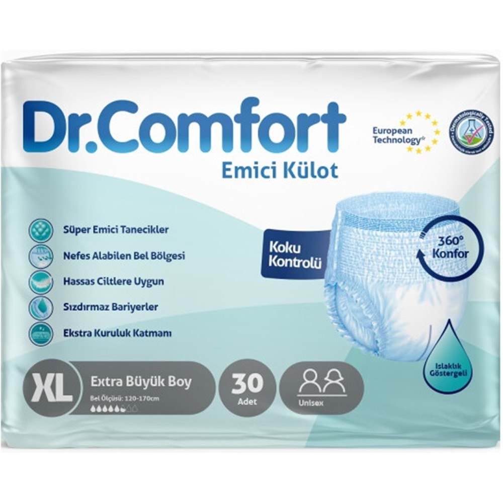 Dr.Comfort Yetişkin Bezi Emici Külot Ekstra Büyük XL 120 Adet 4Pk x 30