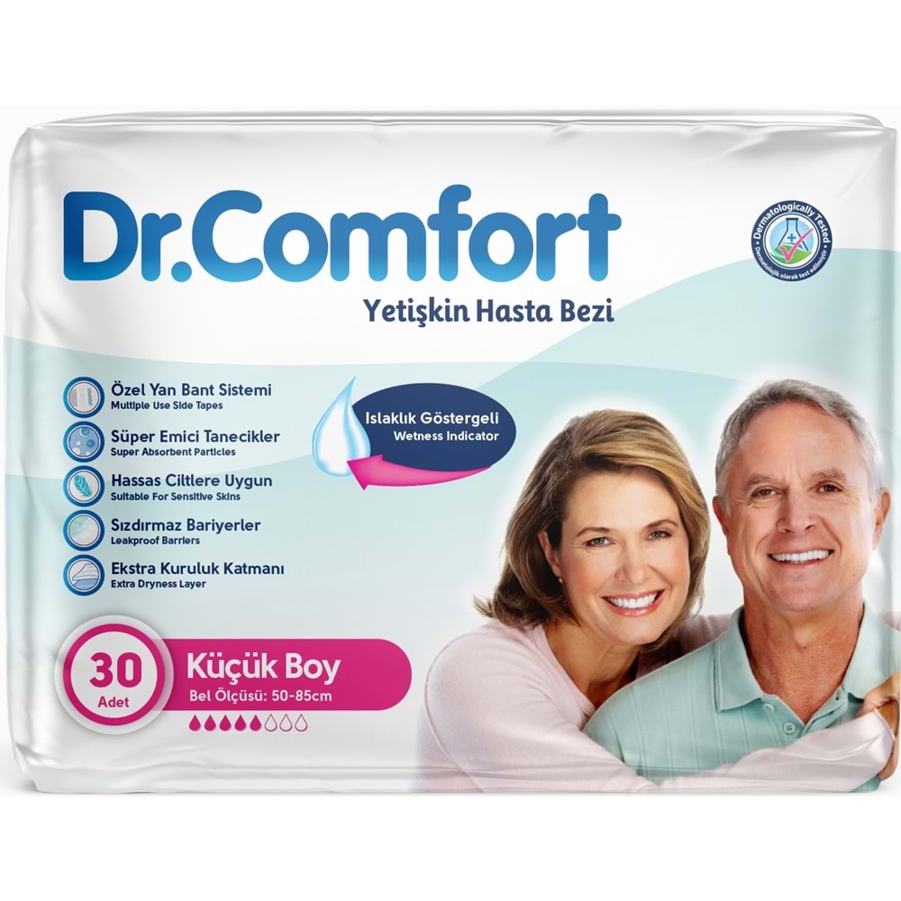 Dr.Comfort Yetişkin Bezi Bel Bantlı Tekstil Yüzeyli M - Orta - Medium 240 Adet