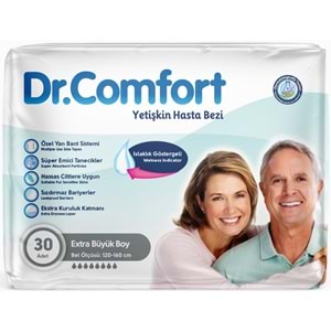 Dr.Comfort Yetişkin Bezi Bel Bantlı Tekstil Yüzeyli XL - Ekstra Büyük 180 Adet