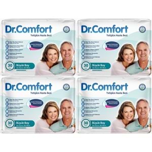 Dr.Comfort Yetişkin Bezi Bel Bantlı Tekstil Yüzeyli L - Büyük - Large 120 Adet