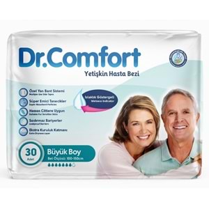 Dr.Comfort Yetişkin Bezi Bel Bantlı Tekstil Yüzeyli L - Büyük - Large 120 Adet