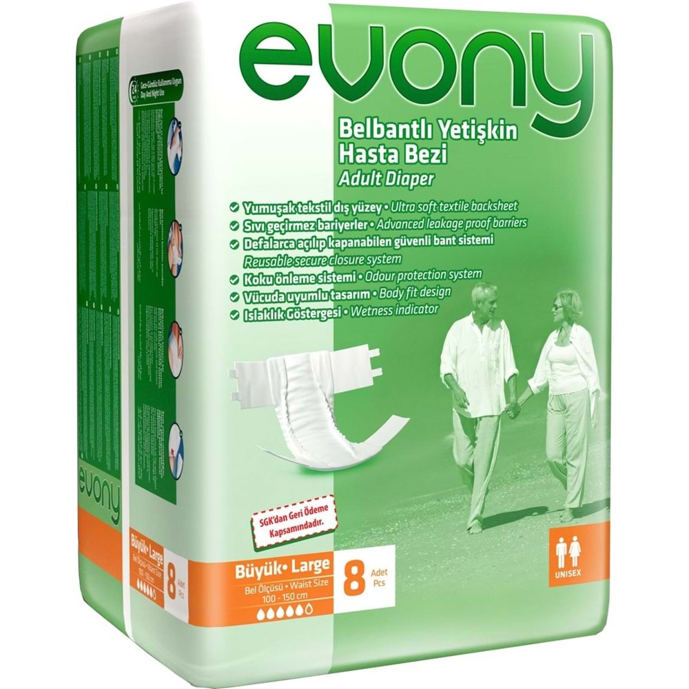 Evony Hasta Bezi Bel Bantlı Ekonomik Pk Büyük-L 96 Adet