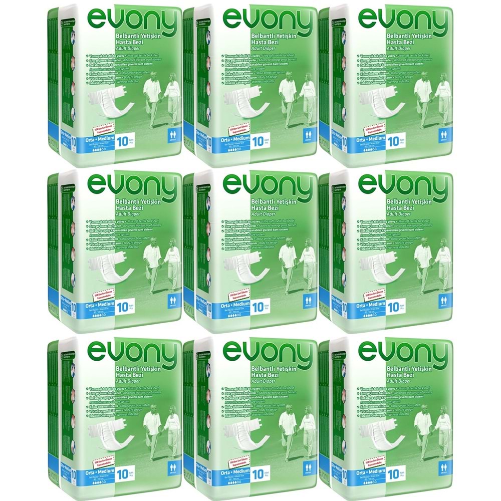Evony Hasta Bezi Bel Bantlı Ekonomik Pk Orta-M 90 adet