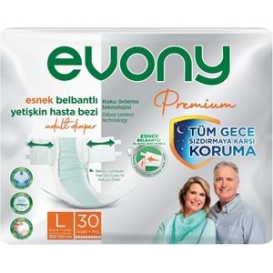 Evony Premium Hasta Bezi Yetişkin Bel Bantlı Tekstil Yüzey Büyük 120 Adet+Yatak Koruyucu Örtü 60 Ad