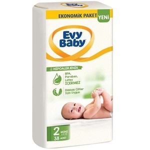 Evy Baby Bebek Bezi 2 Beden 3-6 KG Mini 152 Adet Süper Ekonomik Fırsat Pk