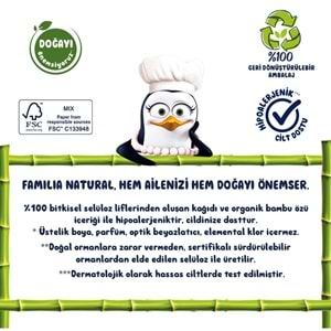 Familia Plus Tuvalet Kağıdı 3 Katlı 96 Lı Paket Natural Organik Bambu Özlü (3PK*32)