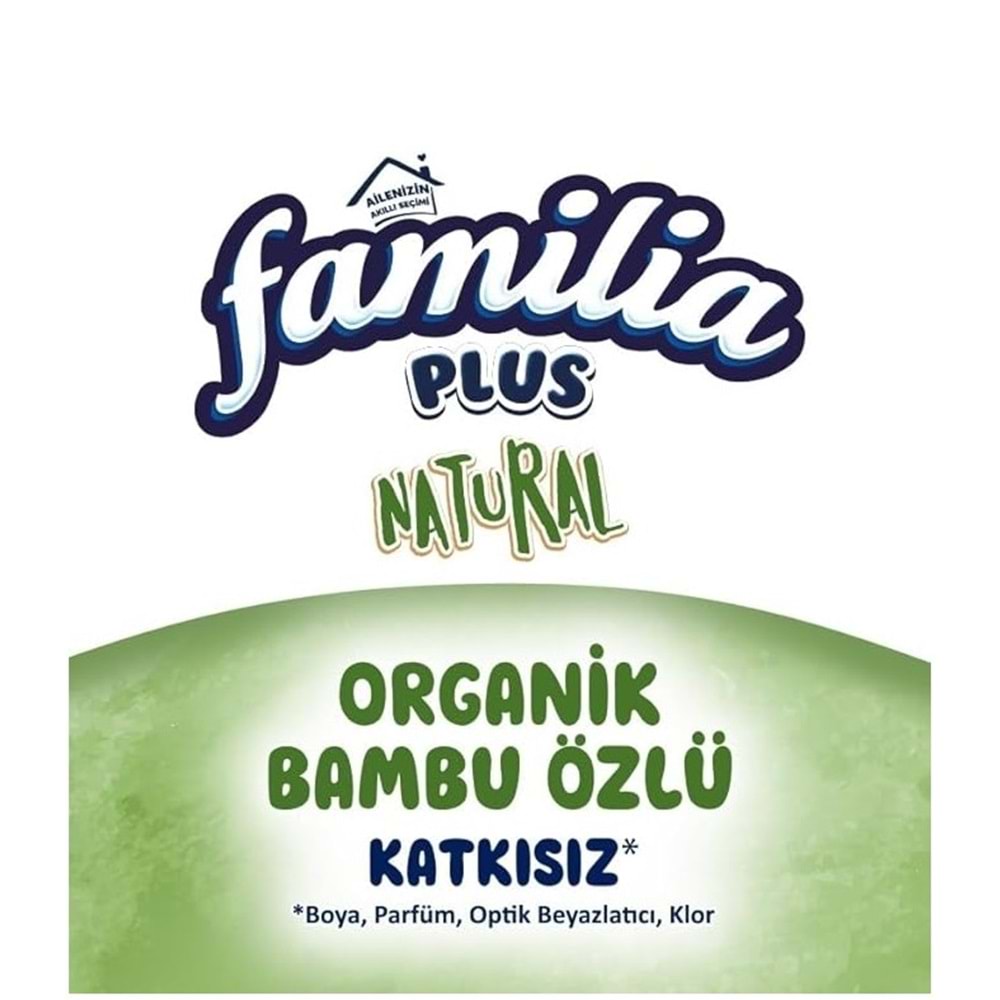 Familia Kağıt Havlu Natural (3 Katlı) Organik Bambu özlü 24 Lü Pk (2PK*12)