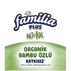 Familia Kağıt Havlu Natural (3 Katlı) Organik Bambu özlü 48 Li Pk (4PK*12)