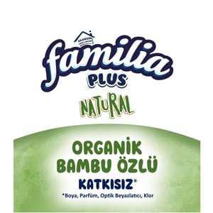 Familia Plus Tuvalet Kağıdı 3 Katlı 128 Li Paket Natural (Organik Bambu Özlü) (8PK*16)