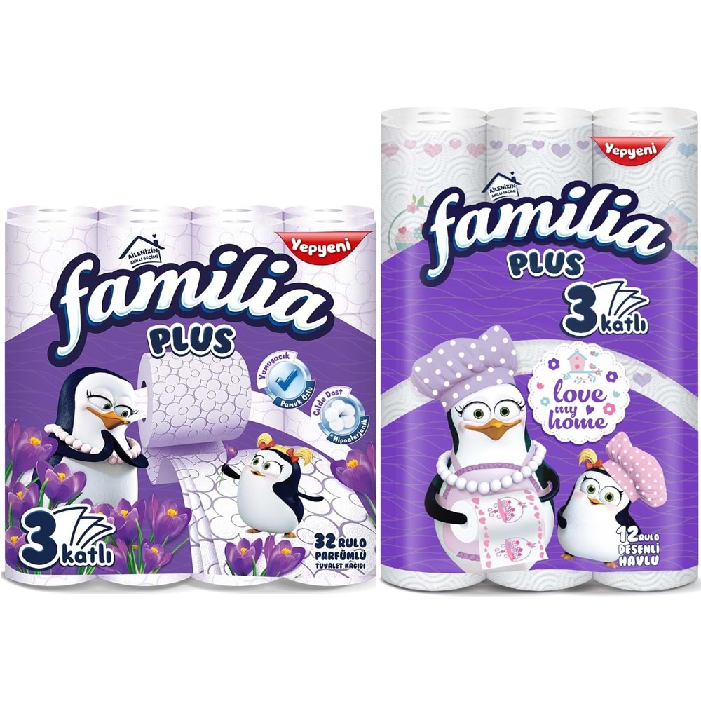 Familia Avantaj Set Plus Tuvalet Kağıdı 32 Li Rulo Sihirli Çiçekler + 12 Li Rulo Havlu Love My