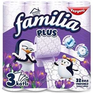 Familia Avantaj Set Plus Tuvalet Kağıdı 32 Li Rulo Sihirli Çiçekler+12 Li Rulo Havlu Penguen Turkuaz