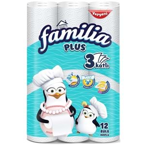 Familia Avantaj Set Plus Tuvalet Kağıdı 32 Li Rulo Sihirli Çiçekler+12 Li Rulo Havlu Penguen Turkuaz