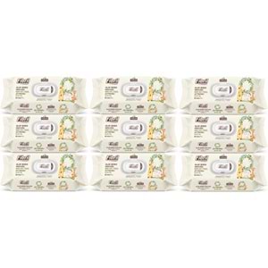 Fibril Islak Havlu Bebek Mendil 90 Yaprak Zeytinyağlı Plastik Kapaklı (9 Lu Set) 810 Yaprak