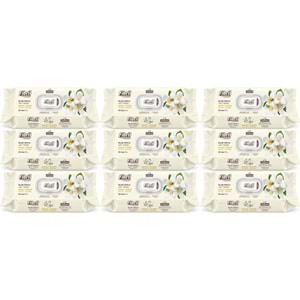 Fibril Islak Havlu Mendil 90 Yaprak Gizemli Yasemin Plastik Kapaklı (9 Lu Set) 810 Yaprak
