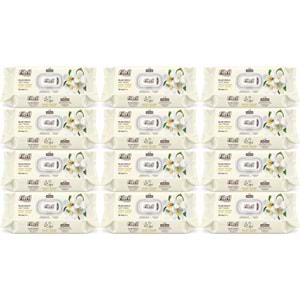 Fibril Islak Havlu Mendil 90 Yaprak Gizemli Yasemin Plastik Kapaklı (12 Li Set) 1080 Yaprak