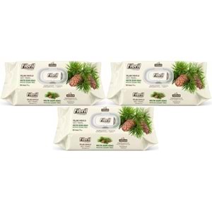 Fibril Islak Havlu Mendil 90 Yaprak Mistik Sedir Ağacı Plastik Kapaklı (3 Lü Set) 270 Yaprak