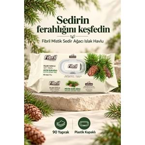 Fibril Islak Havlu Mendil 90 Yaprak Mistik Sedir Ağacı Plastik Kapaklı (18 Li Set) 1620 Yaprak
