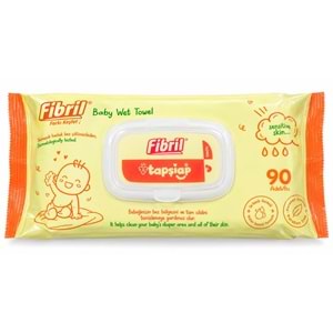 Fibril Islak Havlu Bebek Mendil 90 Yaprak Zeytinyağlı & Bebek (Karma 18 Li Set) 1620 Yaprak