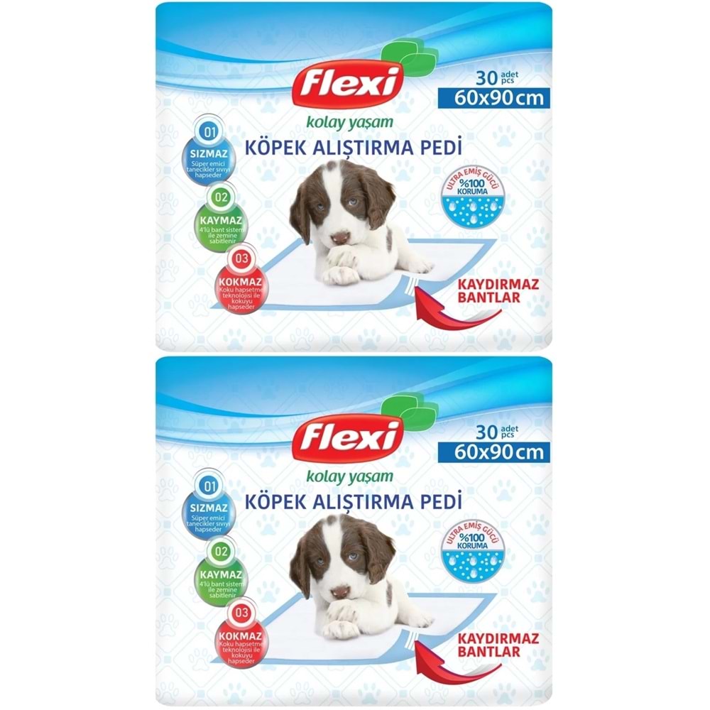 Flexi Evcil Hayvan Köpek Alıştırma Tuvalet Eğitim Pedi 60*90 CM 60 Adet