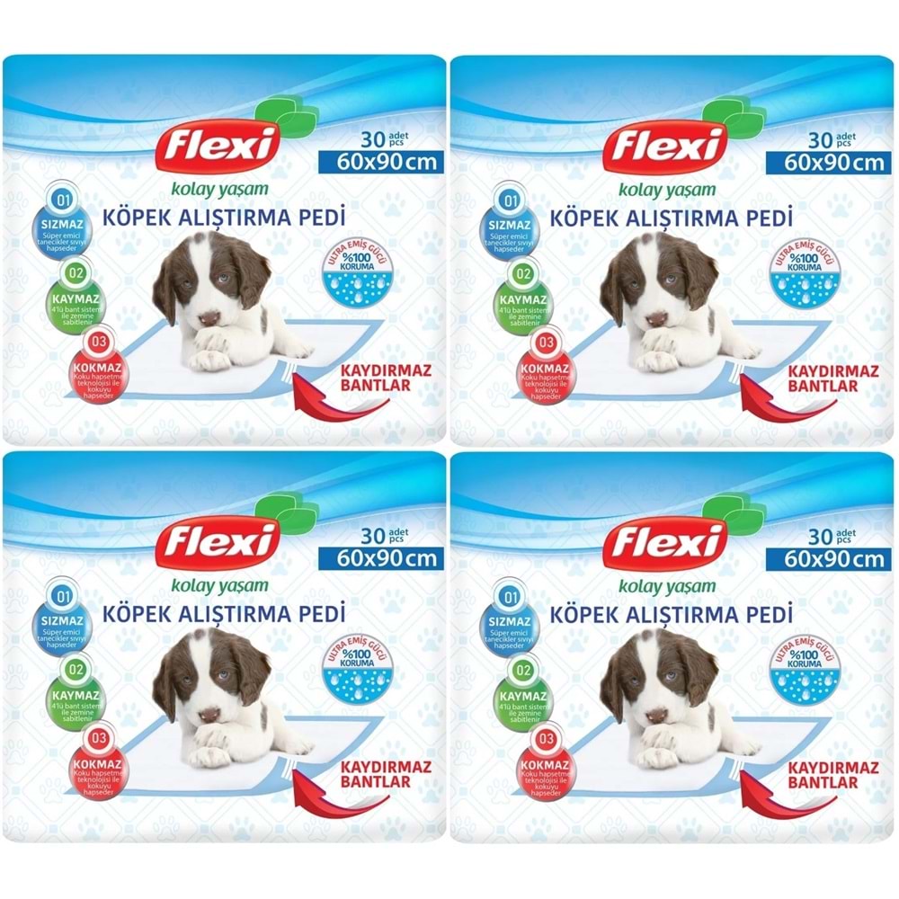 Flexi Evcil Hayvan Köpek Alıştırma Tuvalet Eğitim Pedi 60*90 CM 120 Adet