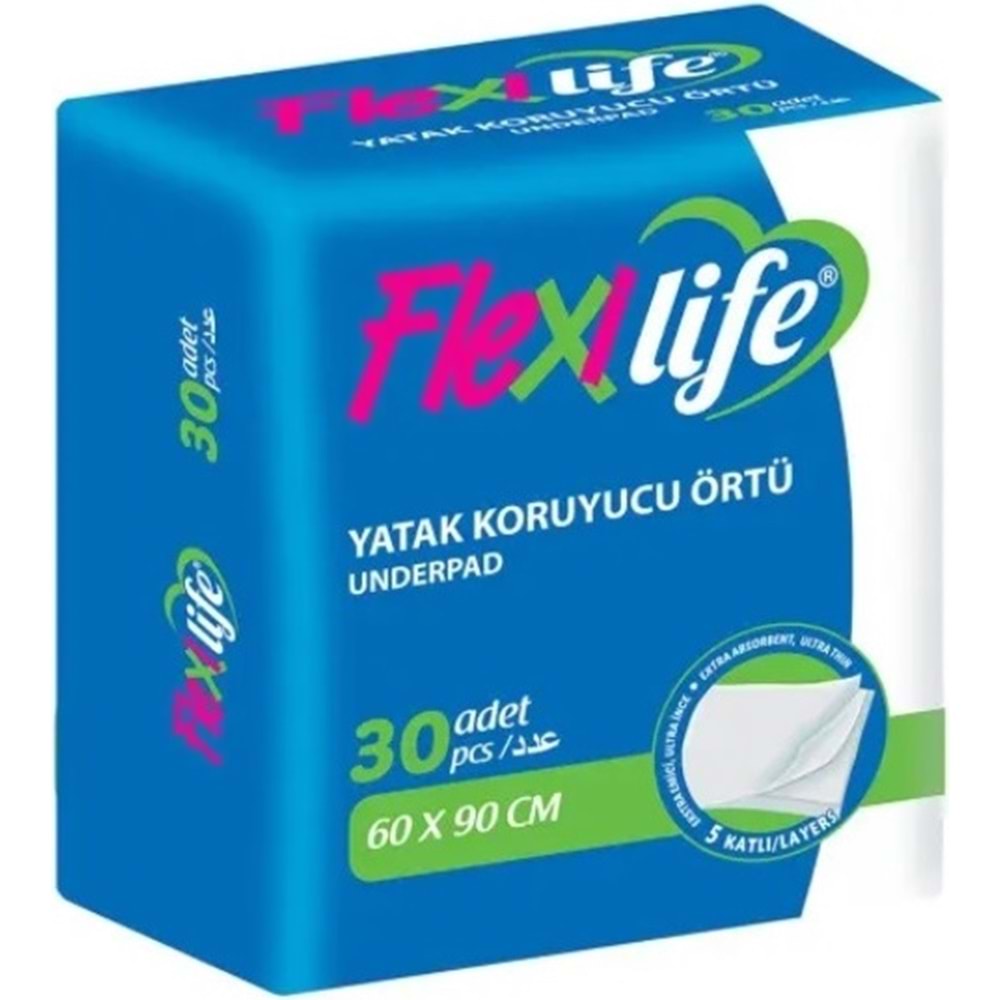 Flexi Life Kedi - Köpek - Evcil Haycan Çiş Tuvalet Eğitim Pedi 60*90CM 90 Adet (3PK*30)