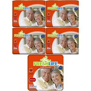 FreshLife Yetişkin Hasta Bezi Bel Bantlı L - Large - Büyük 150 Adet (5PK*30)