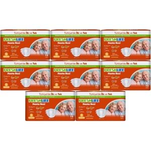 FreshLife Yetişkin Hasta Bezi Bel Bantlı S - Küçük - Small 240 Adet (8PK*30)
