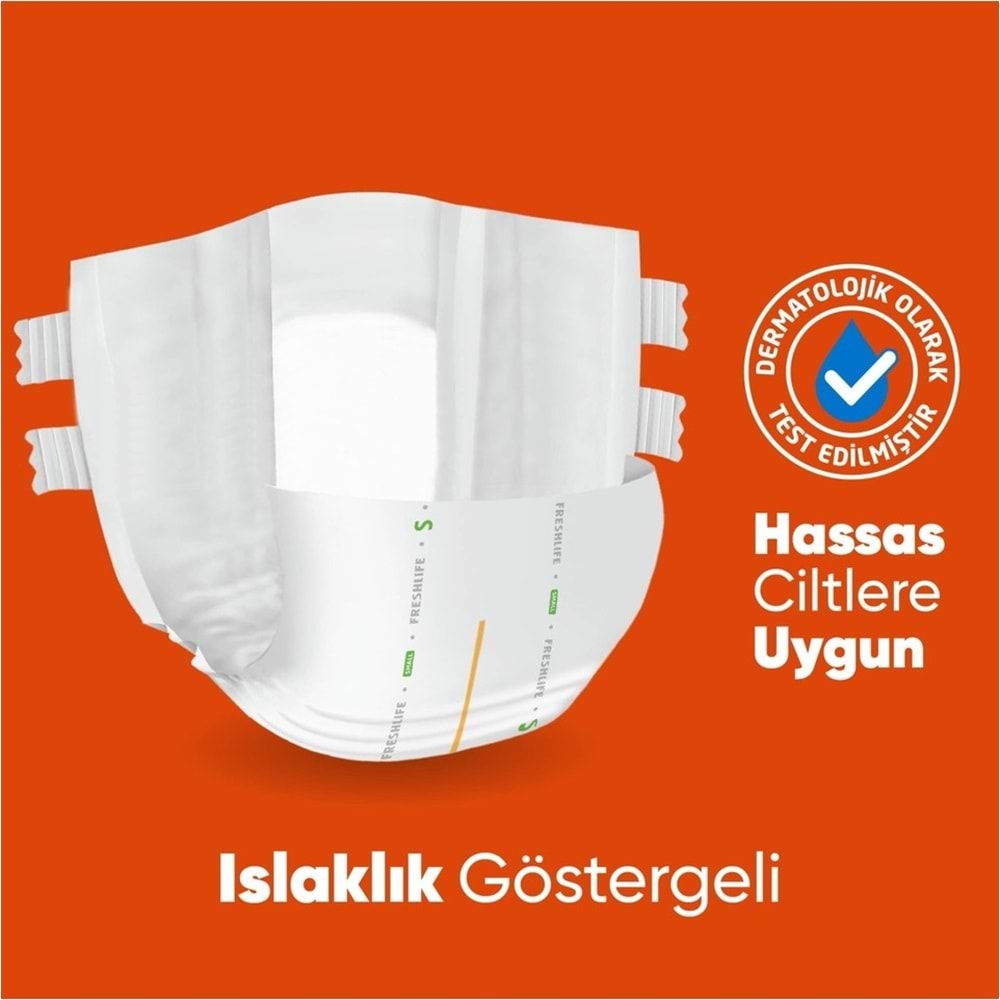 FreshLife Yetişkin Hasta Bezi Bel Bantlı S - Küçük - Small 240 Adet (8PK*30)