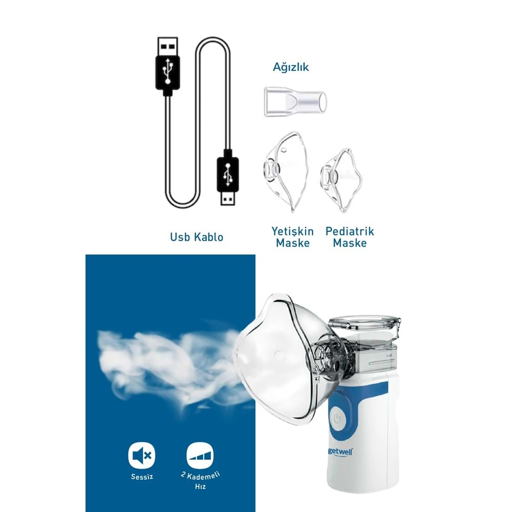 Getwell (Avantaj Pk 4) Üst Koldan Tansiyon Aleti - Ateş Ölçer, Temassız - Nebulizatör Şarjlı