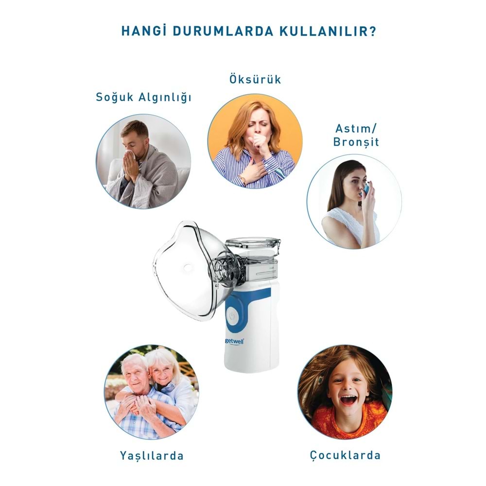 Getwell (Avantaj Pk 4) Üst Koldan Tansiyon Aleti - Ateş Ölçer, Temassız - Nebulizatör Şarjlı